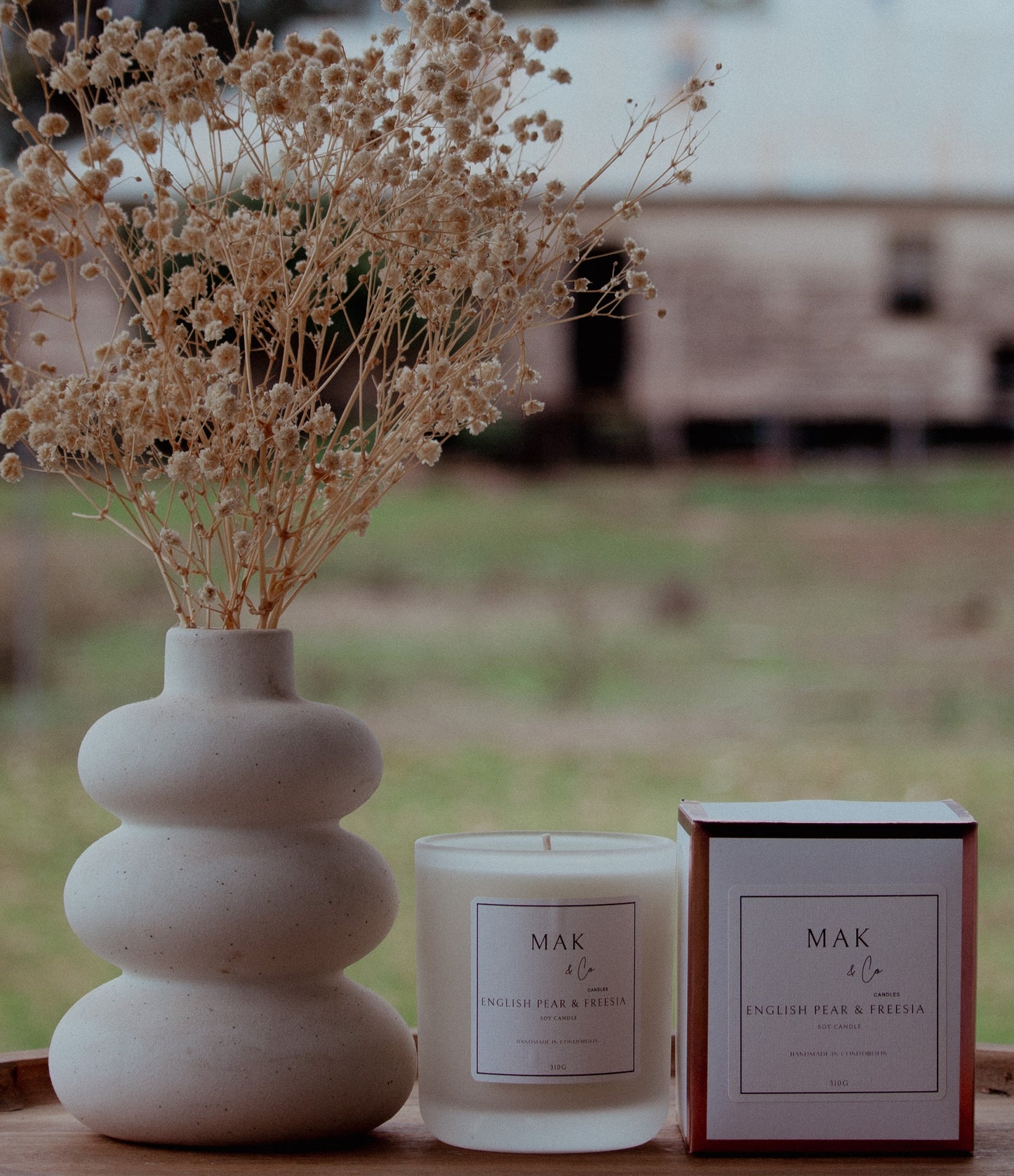 English pear and freesia